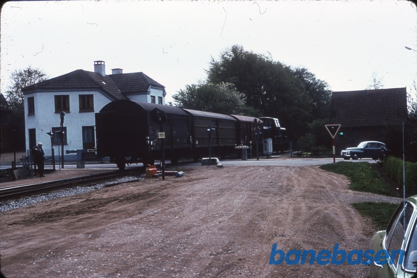 Malling station. Godstog med MT 158 Malling station. Godstog med MT 158