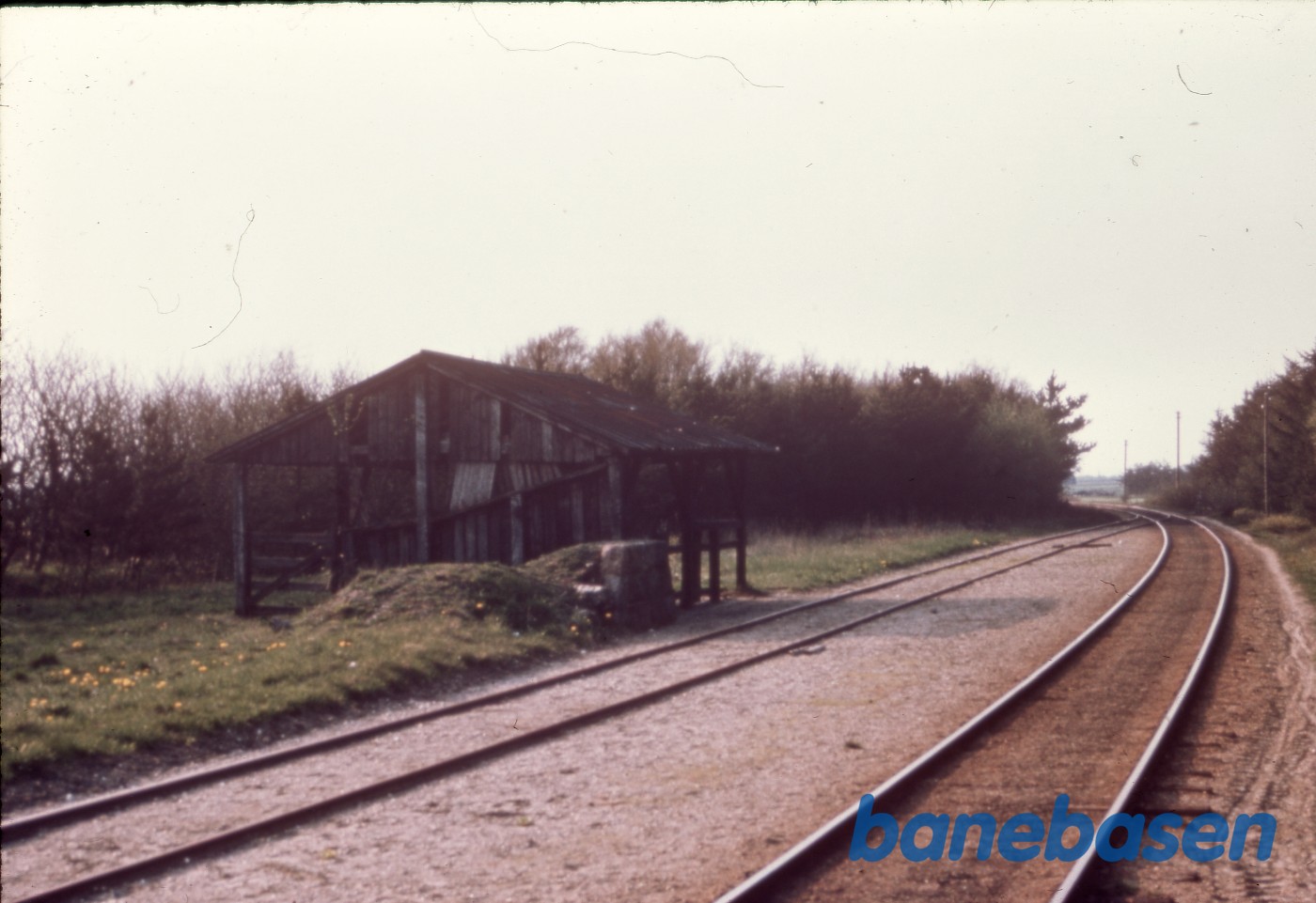 Lunde station. Udkørsel mod Nørre Nebel Lunde station. Udkørsel mod Nørre Nebel