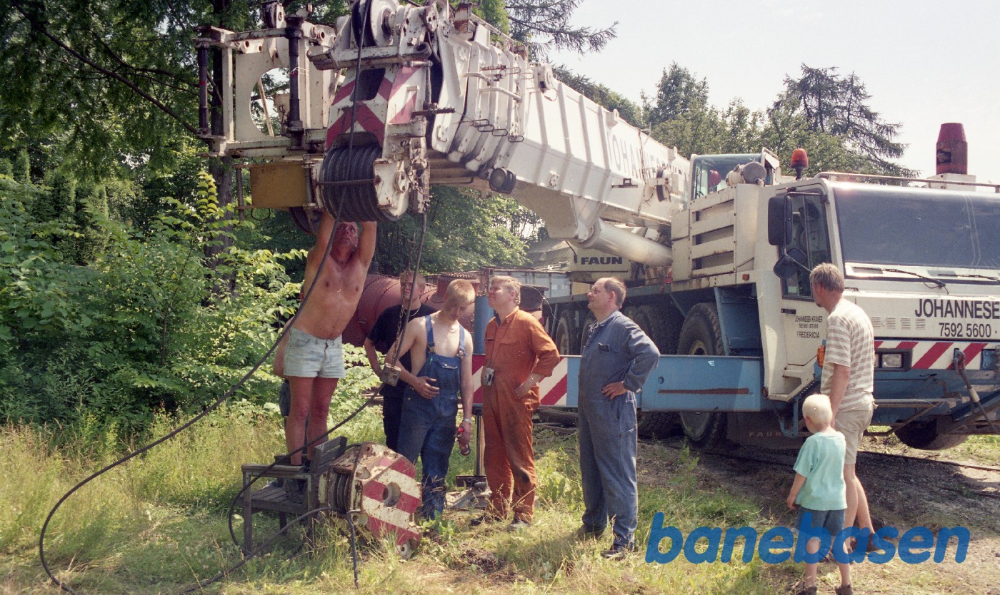 Samling af DSB S 740 med kran i Rungsted Samling af DSB S 740 med kran i Rungsted