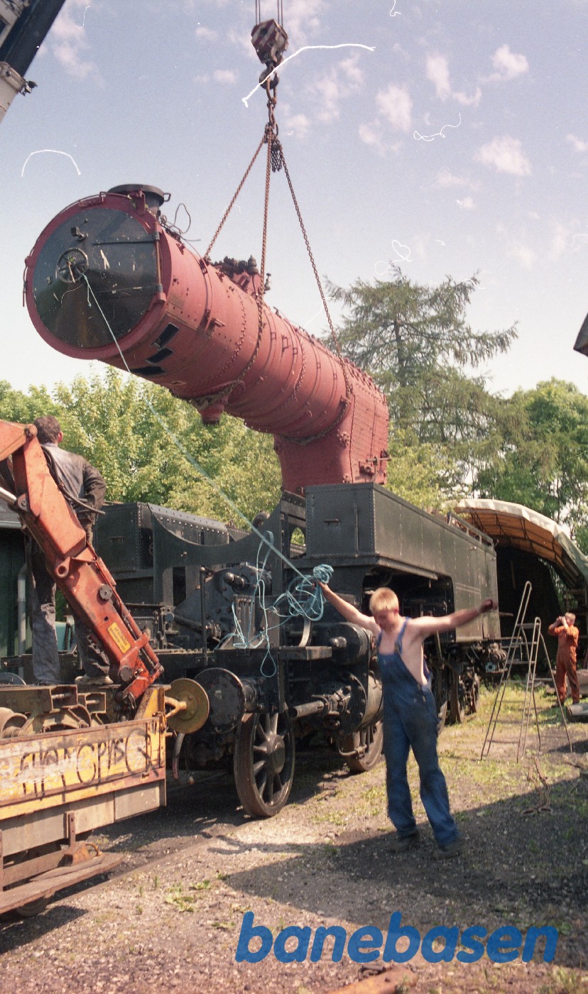 Samling af DSB S 740 med kran i Rungsted Samling af DSB S 740 med kran i Rungsted
