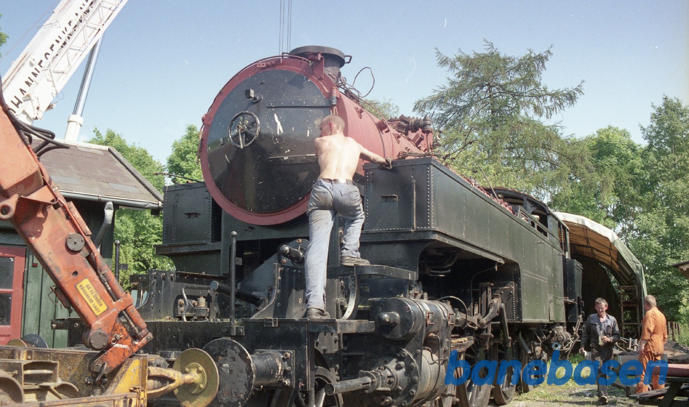 Samling af DSB S 740 med kran i Rungsted Samling af DSB S 740 med kran i Rungsted