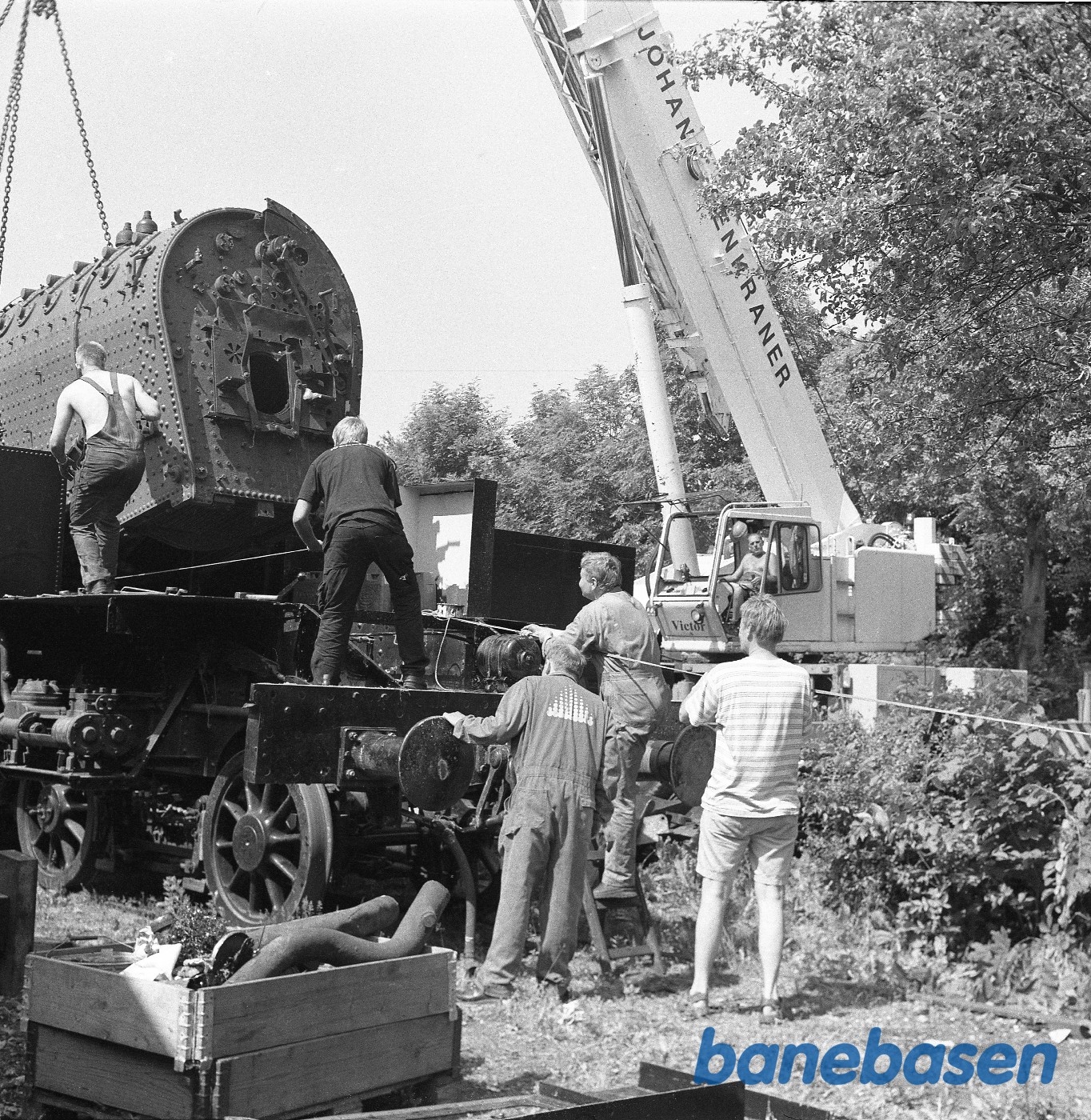 Samling af DSB S 740 med kran i Rungsted Samling af DSB S 740 med kran i Rungsted