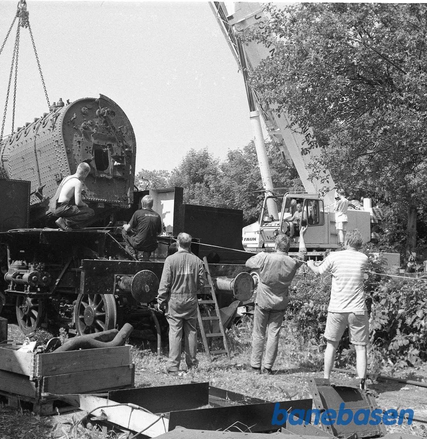 Samling af DSB S 740 med kran i Rungsted Samling af DSB S 740 med kran i Rungsted