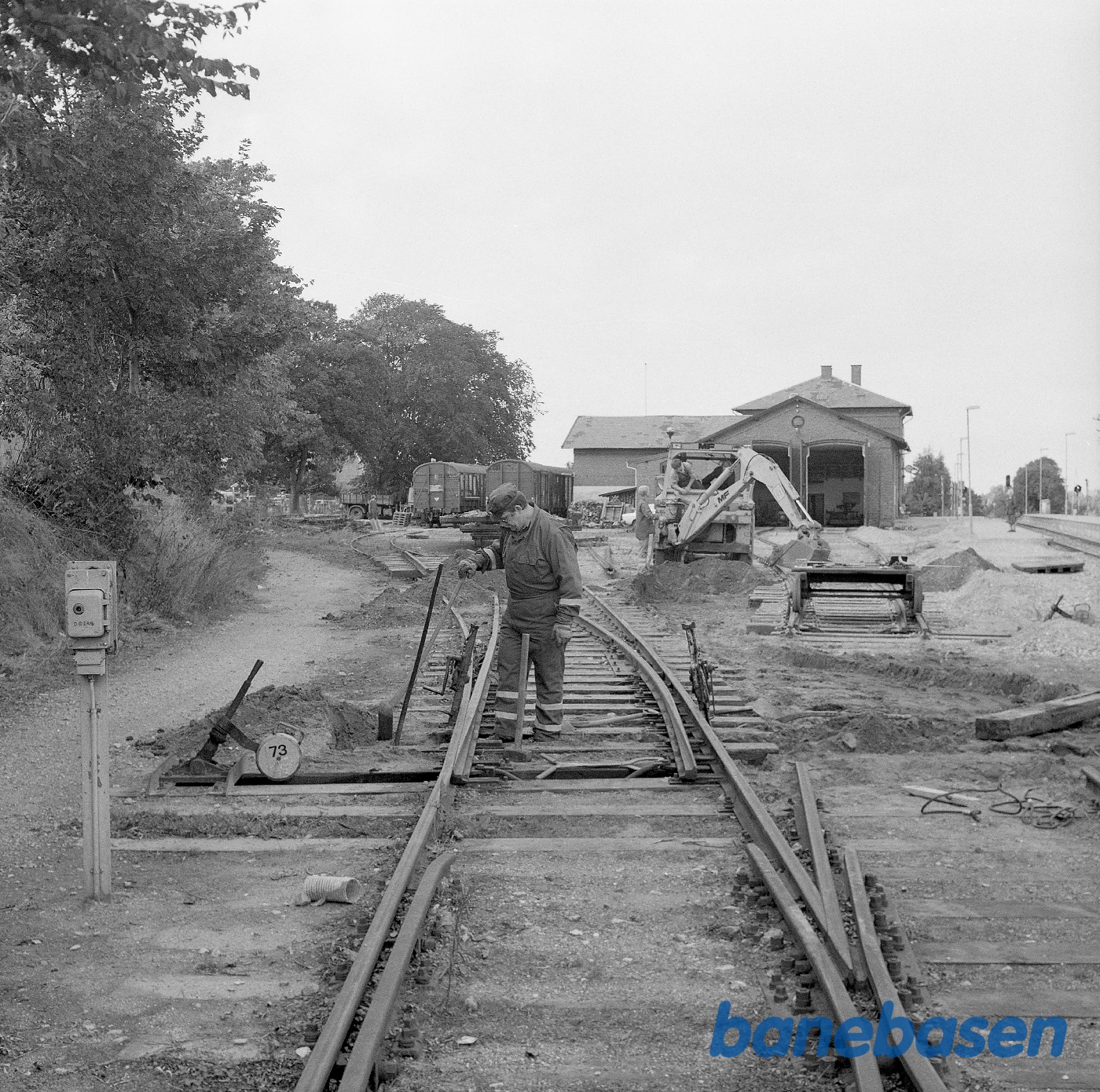 Sporarbejde i Græsted i 1995 Sporarbejde i Græsted i 1995