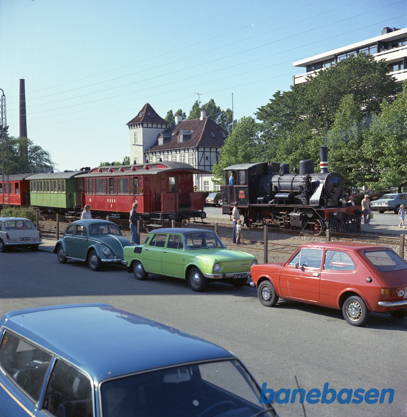 Sommertoget set over Grønnehave vej Sommertoget set over Grønnehave vej