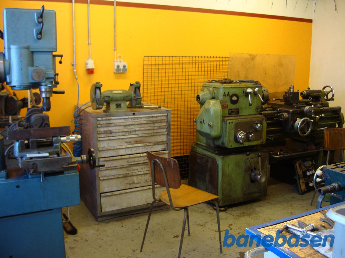 Det nyindrettede maskinværksted i Rungsted remise Det nyindrettede maskinværksted i Rungsted remise