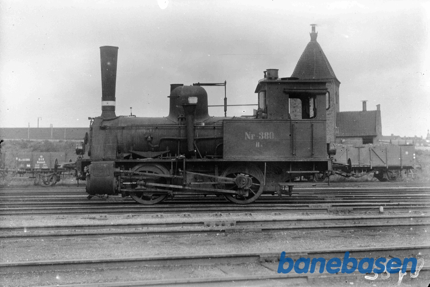 Damplokomotiv HS 380 på København GB Damplokomotiv HS 380 på København GB