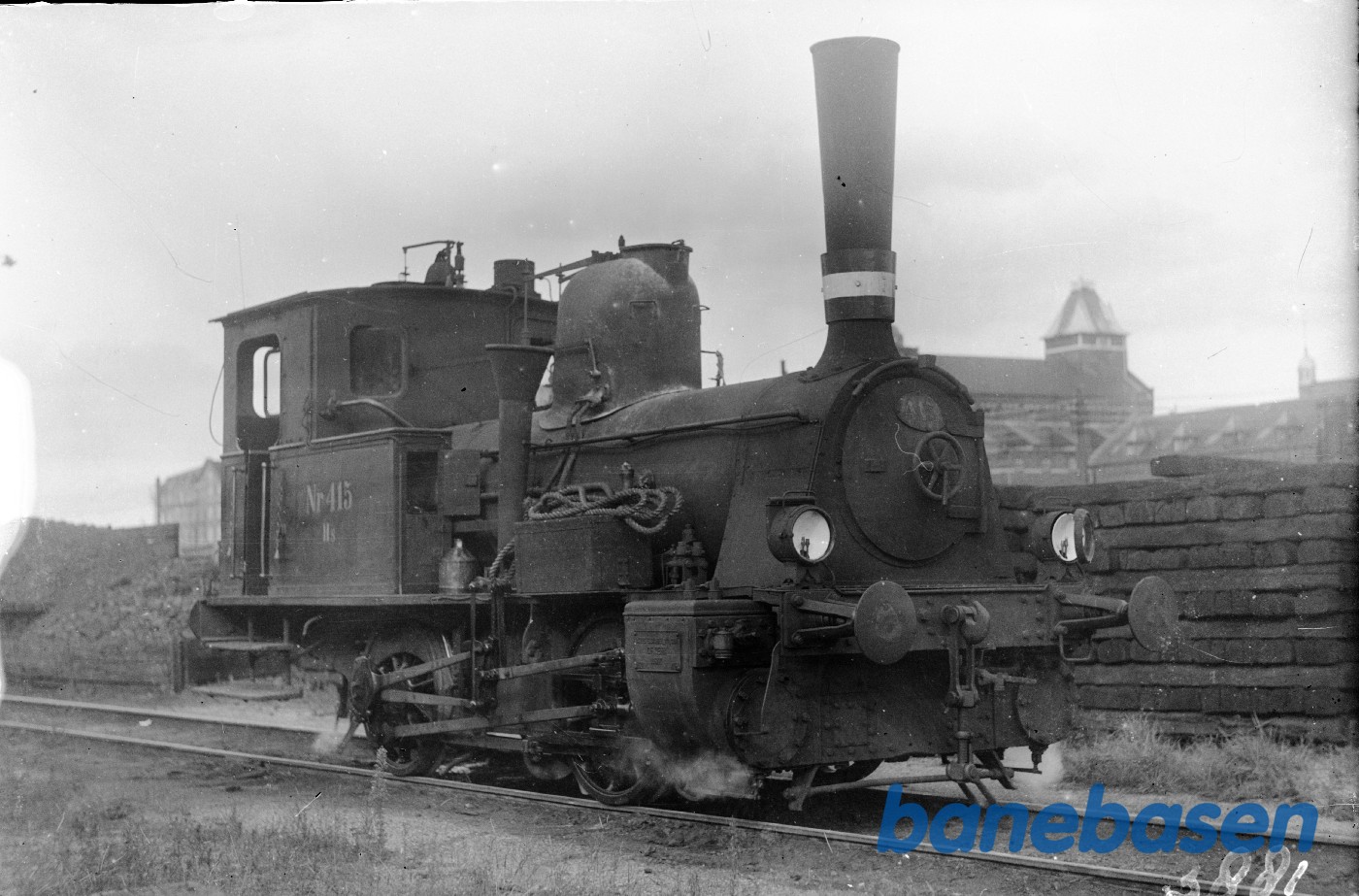 Damplokomotiv HS 415 på København GB Damplokomotiv HS 415 på København GB