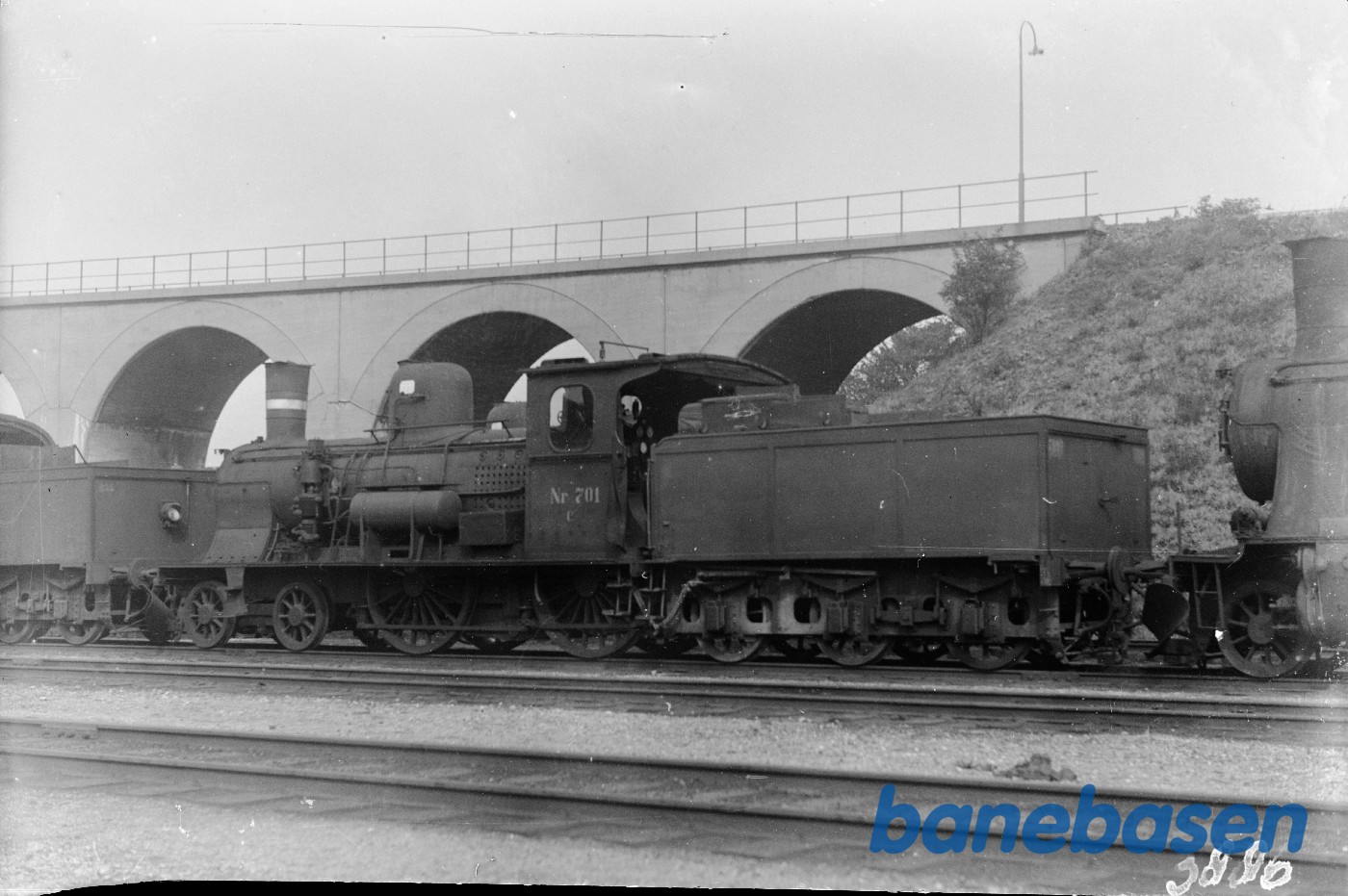 Damplokomotiv C 701 hensat på København GB Damplokomotiv C 701 hensat på København GB