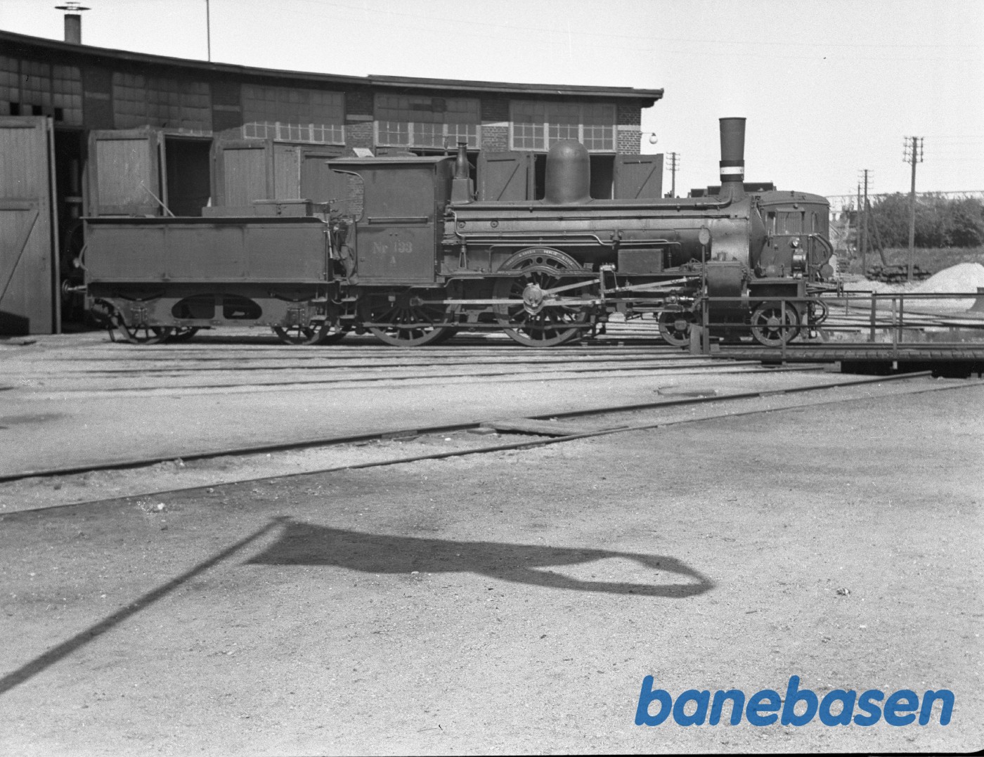 DSB A 133 på drejeskiven DSB A 133 på drejeskiven