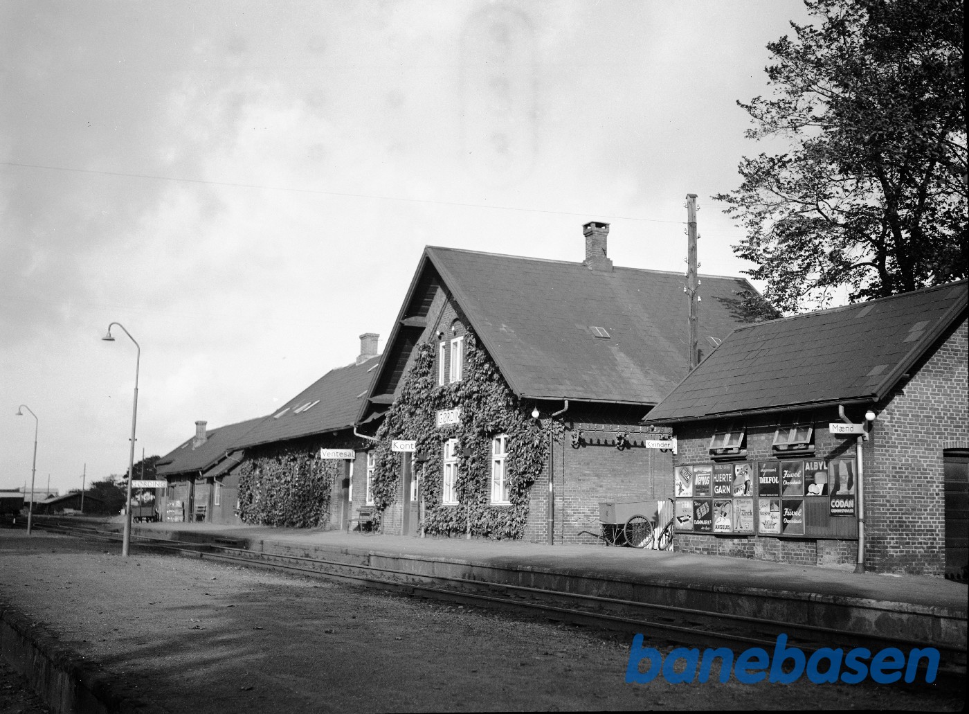 Gørding station .Perronside mod Bramming Gørding station .Perronside mod Bramming