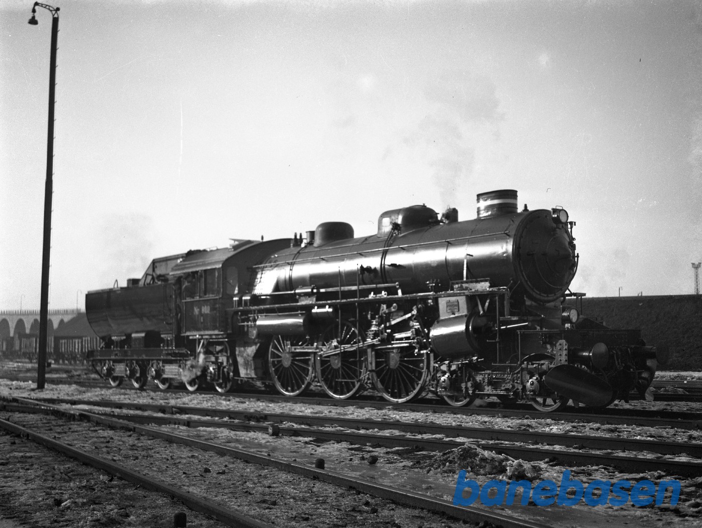 Damplokomotiv DSB E 980 ved remisen på Kbh GB Damplokomotiv DSB E 980 ved remisen på Kbh GB