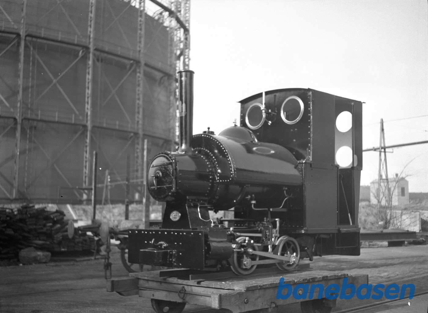 Valby gasværk. Det lille sadeltank lokomotiv 600 mm Valby gasværk. Det lille sadeltank lokomotiv 600 mm