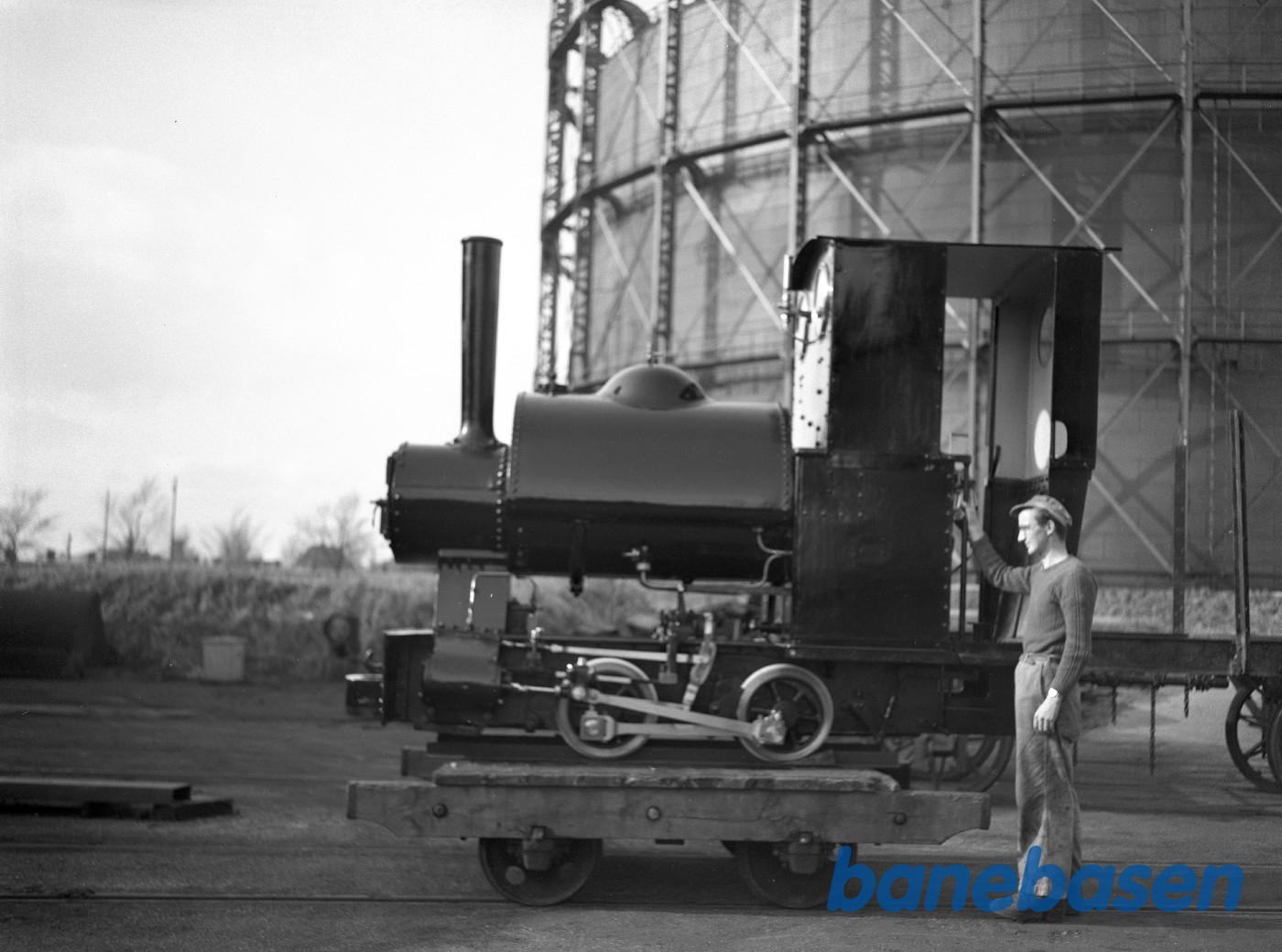 Valby gasværk. Det lille sadeltank lokomotiv 600 mm Valby gasværk. Det lille sadeltank lokomotiv 600 mm