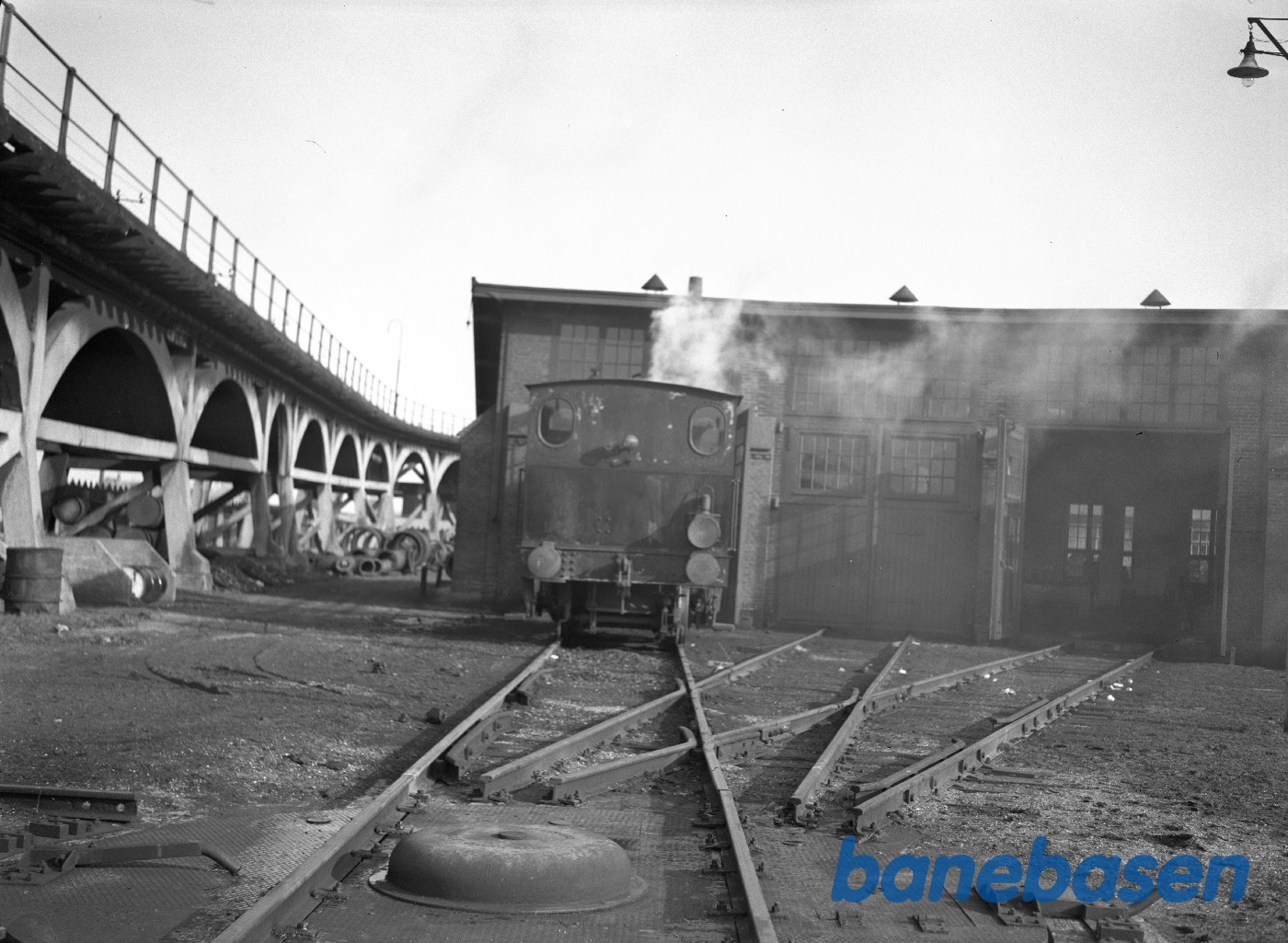Valby gasværk. Damplokomotiv nr 5 set bagfra Valby gasværk. Damplokomotiv nr 5 set bagfra