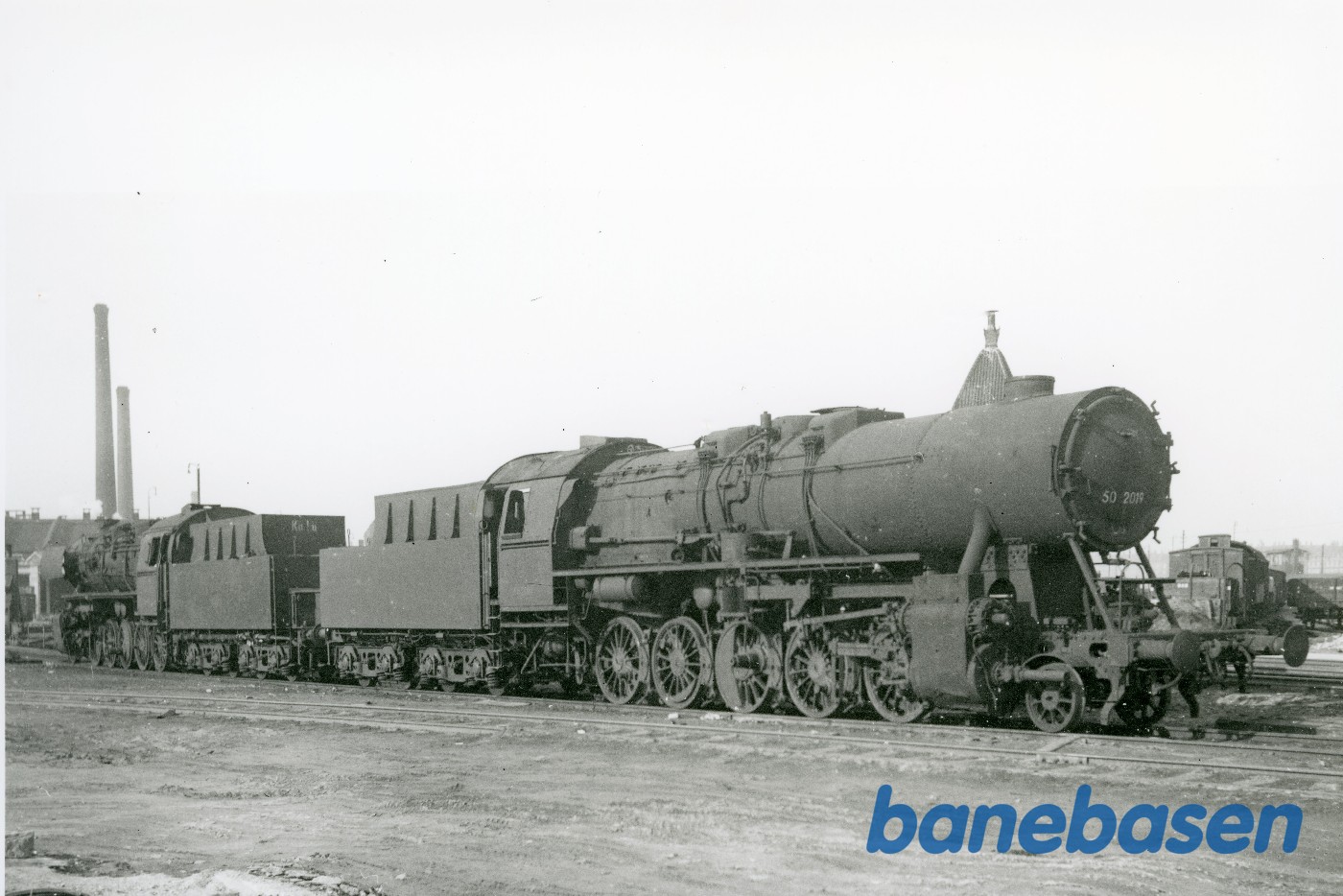 Damplokomotiv DR 50 2019 ved remisen på København G Damplokomotiv DR 50 2019 ved remisen på København G