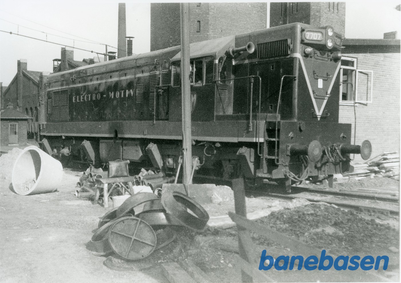 General Motor forsøgslokomotiv i Askekassen på Mgb General Motor forsøgslokomotiv i Askekassen på Mgb