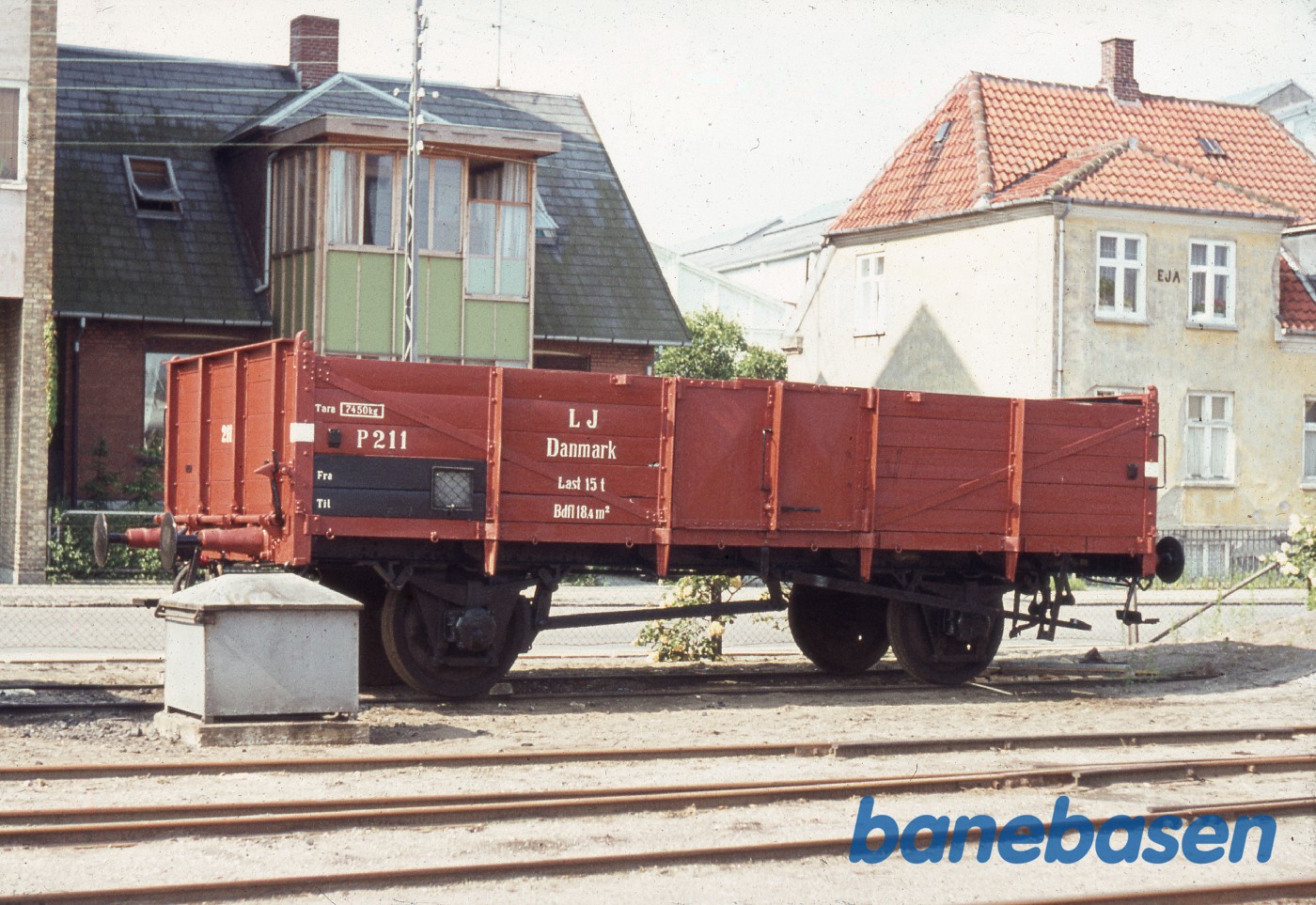 Godsvognen til kul holder ved remisen, ud mod Grønnehavevej Godsvognen til kul holder ved remisen, ud mod Grønnehavevej