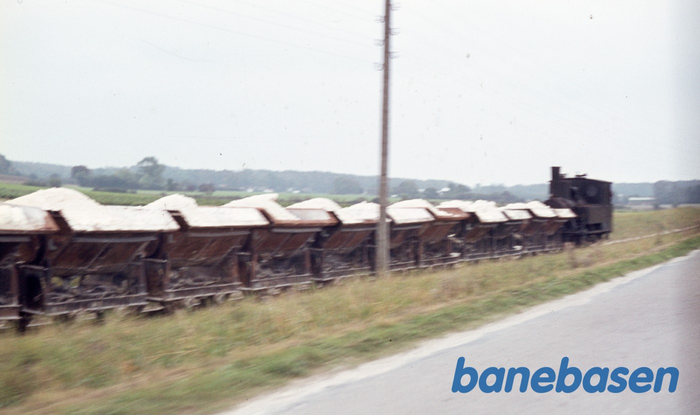 Godstog til Faxe Ladeplads er på vej fra Faxe Godstog til Faxe Ladeplads er på vej fra Faxe