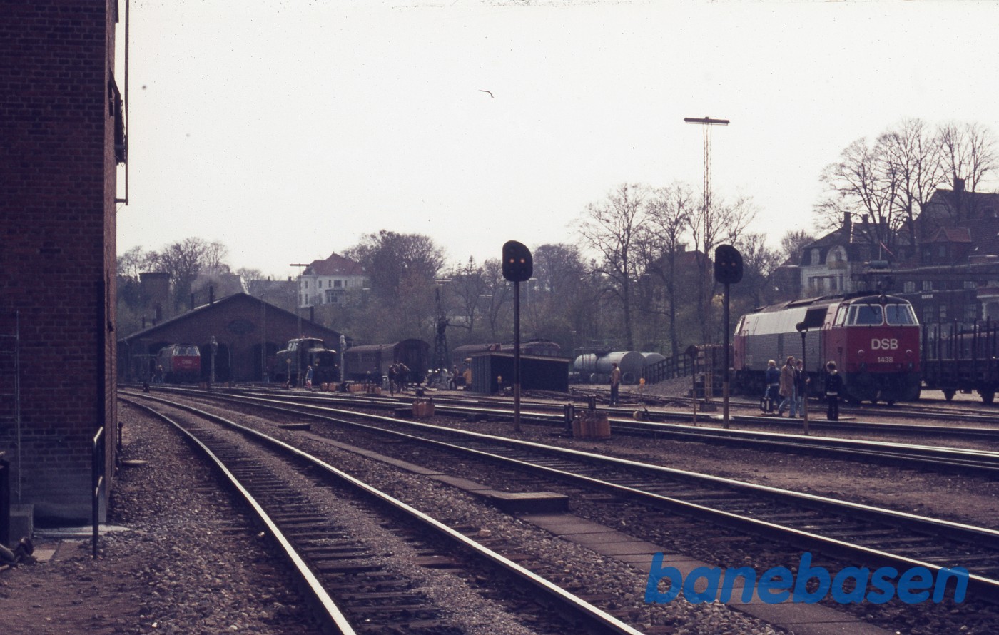 Maskindepotet set fra siden af kommandoposten Maskindepotet set fra siden af kommandoposten