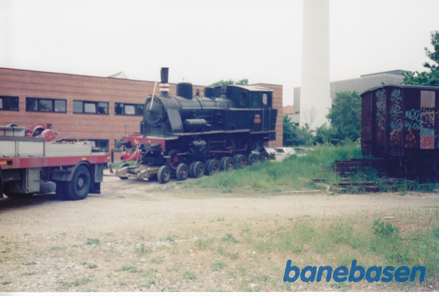 Nr. 7 er ankommet til Slangerupbanens gamle remise ved Bispebjerg station Nr. 7 er ankommet til Slangerupbanens gamle remise ved Bispebjerg station