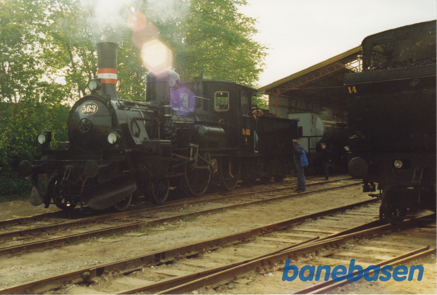 Jernbanemuseets damplokomotiv holder nu i spor 15 Jernbanemuseets damplokomotiv holder nu i spor 15