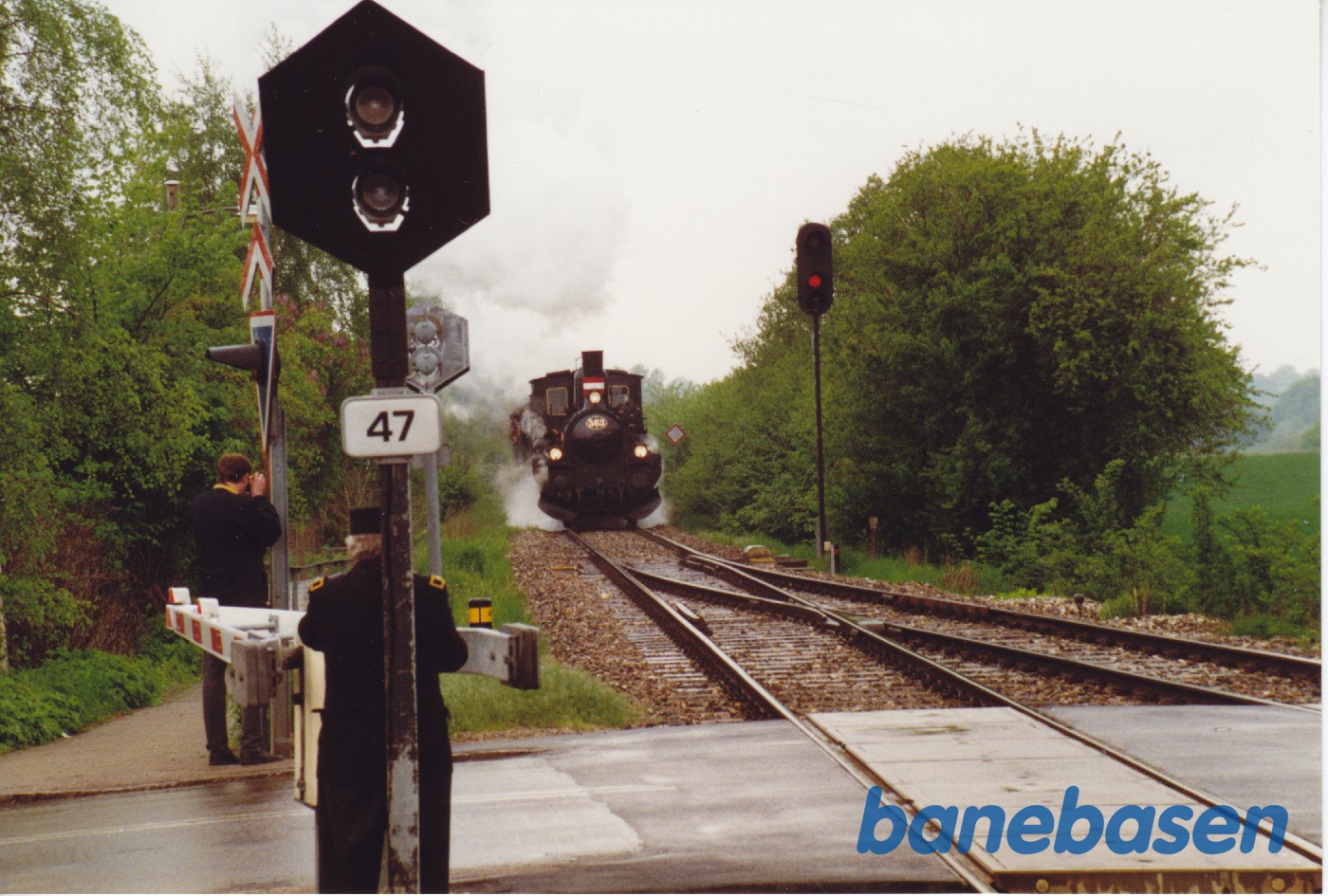 Forspandskørsel, tog fra Gilleleje ankommer til Græsted Forspandskørsel, tog fra Gilleleje ankommer til Græsted
