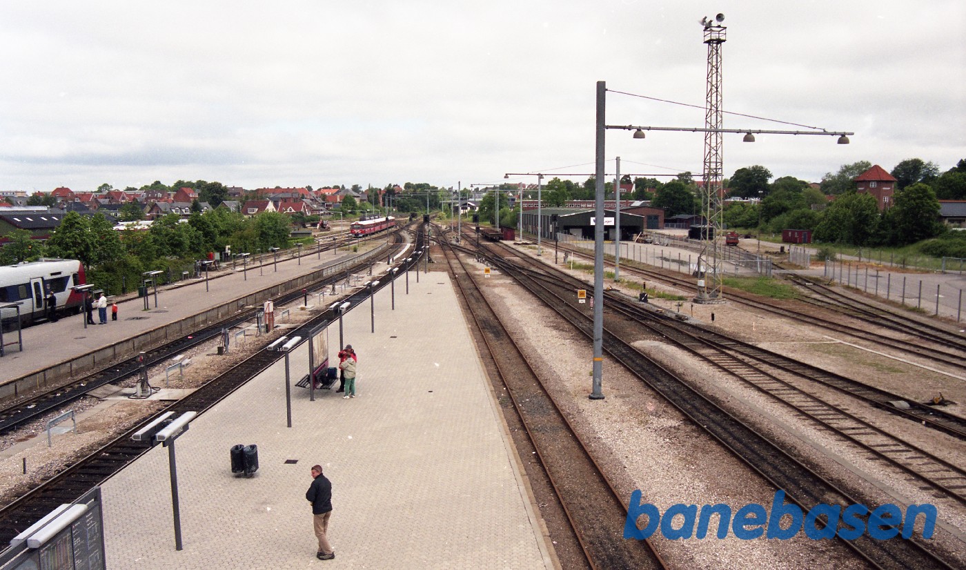 Foto ud over stationsområdet mod nord Foto ud over stationsområdet mod nord