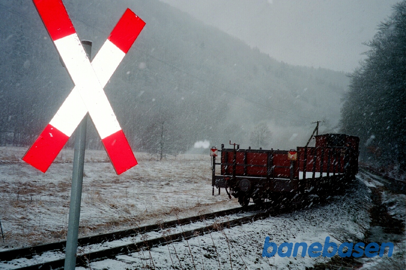 Damptog i snevejr et sted i Harzen Damptog i snevejr et sted i Harzen