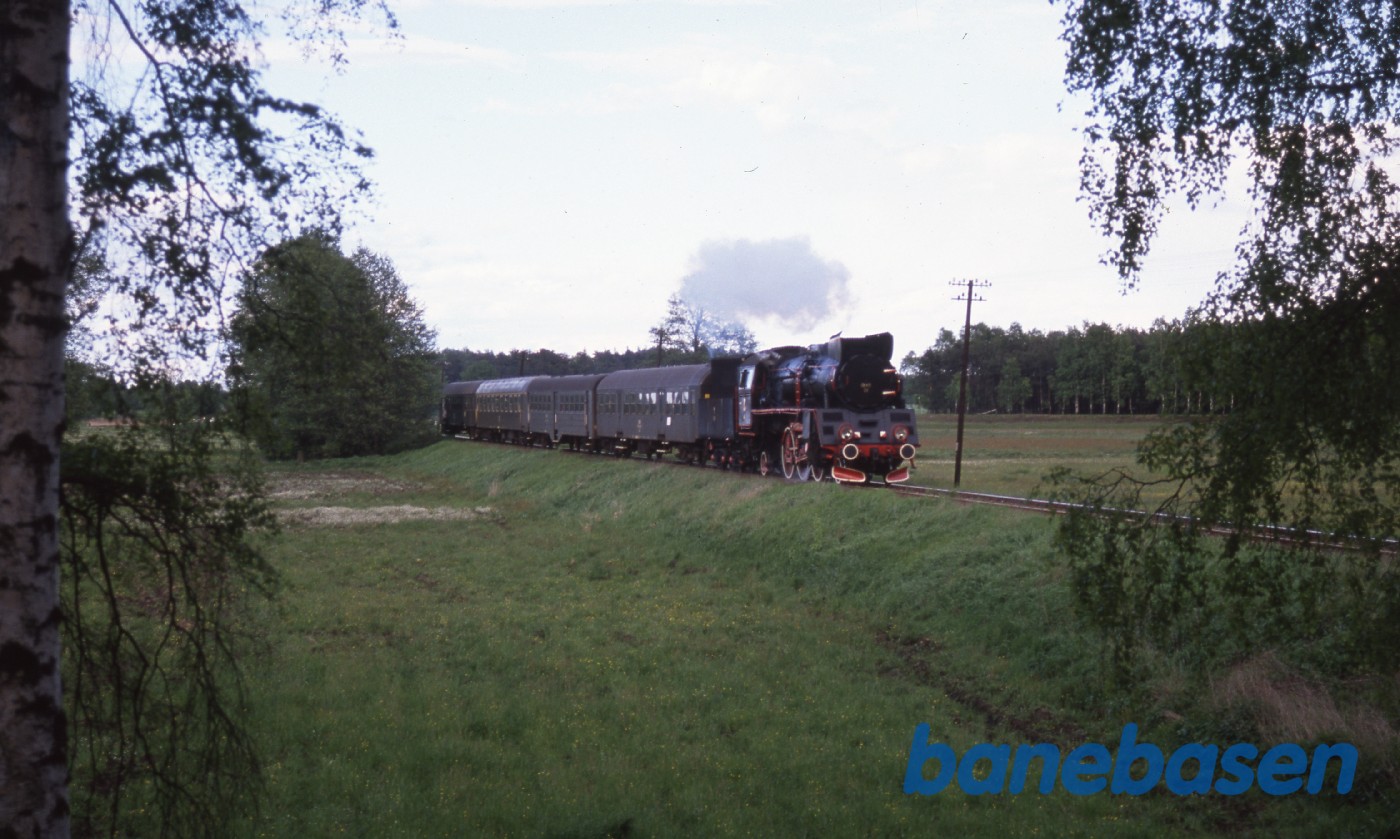 Et persontog kører på en strækning i nærheden af Wolsztyn Et persontog kører på en strækning i nærheden af Wolsztyn