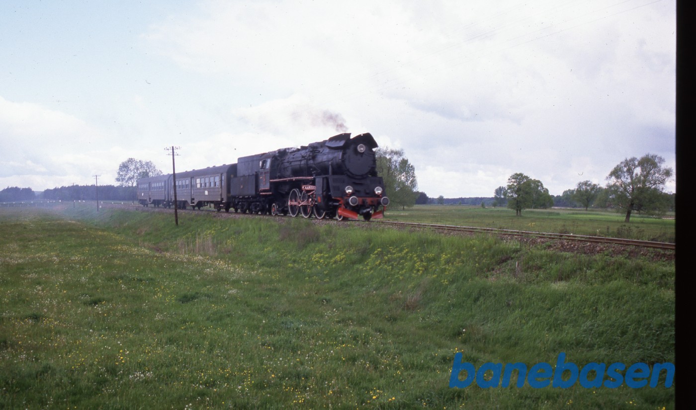 Et persontog kører på en strækning i nærheden af Wolsztyn Et persontog kører på en strækning i nærheden af Wolsztyn