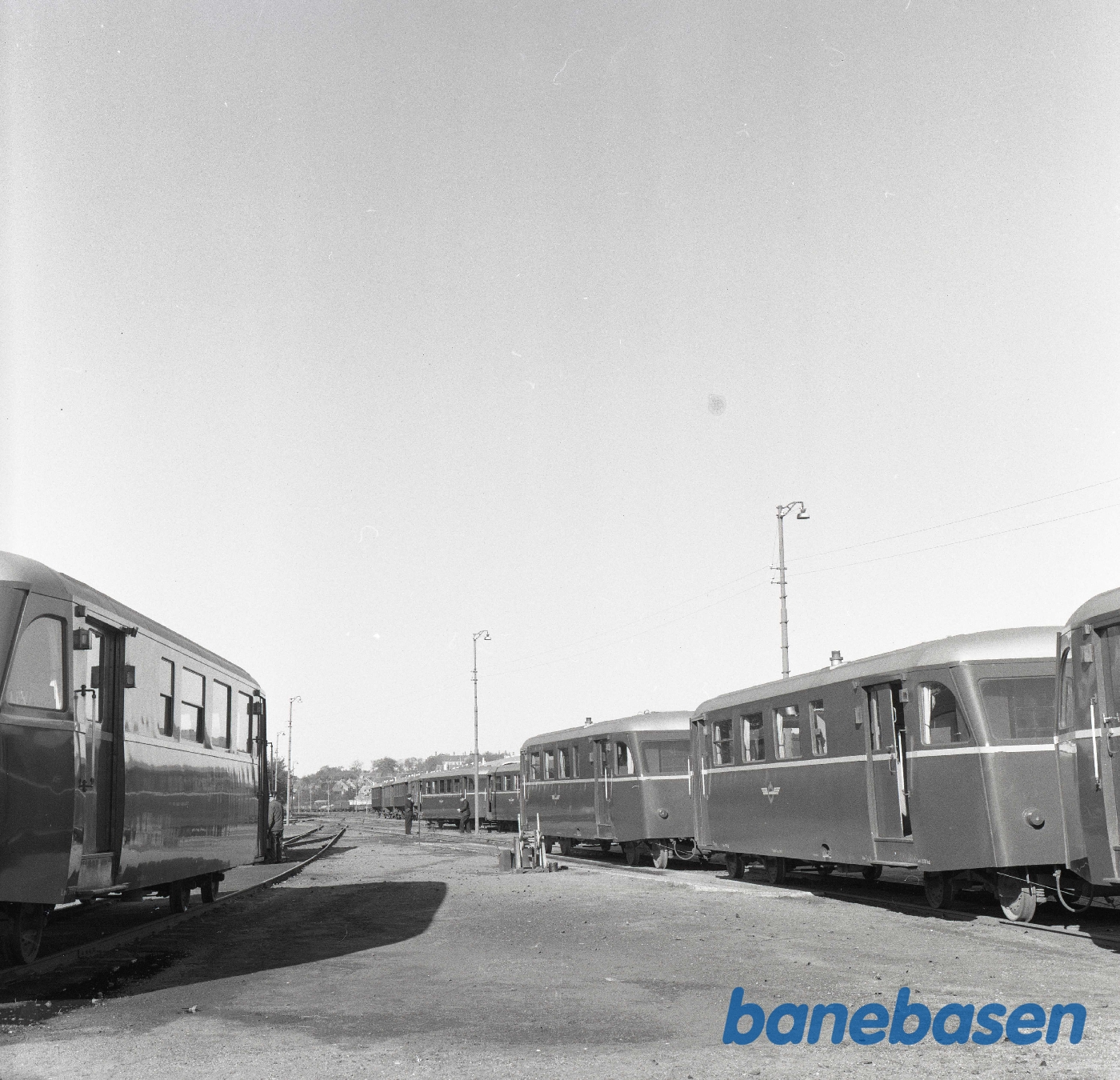 Horsens privatbaner skinnebusser ved depotet i Horsens Horsens privatbaner skinnebusser ved depotet i Horsens