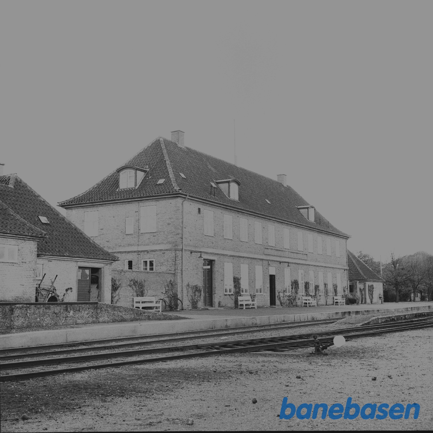 Mariager station set fra jernbanen Mariager station set fra jernbanen