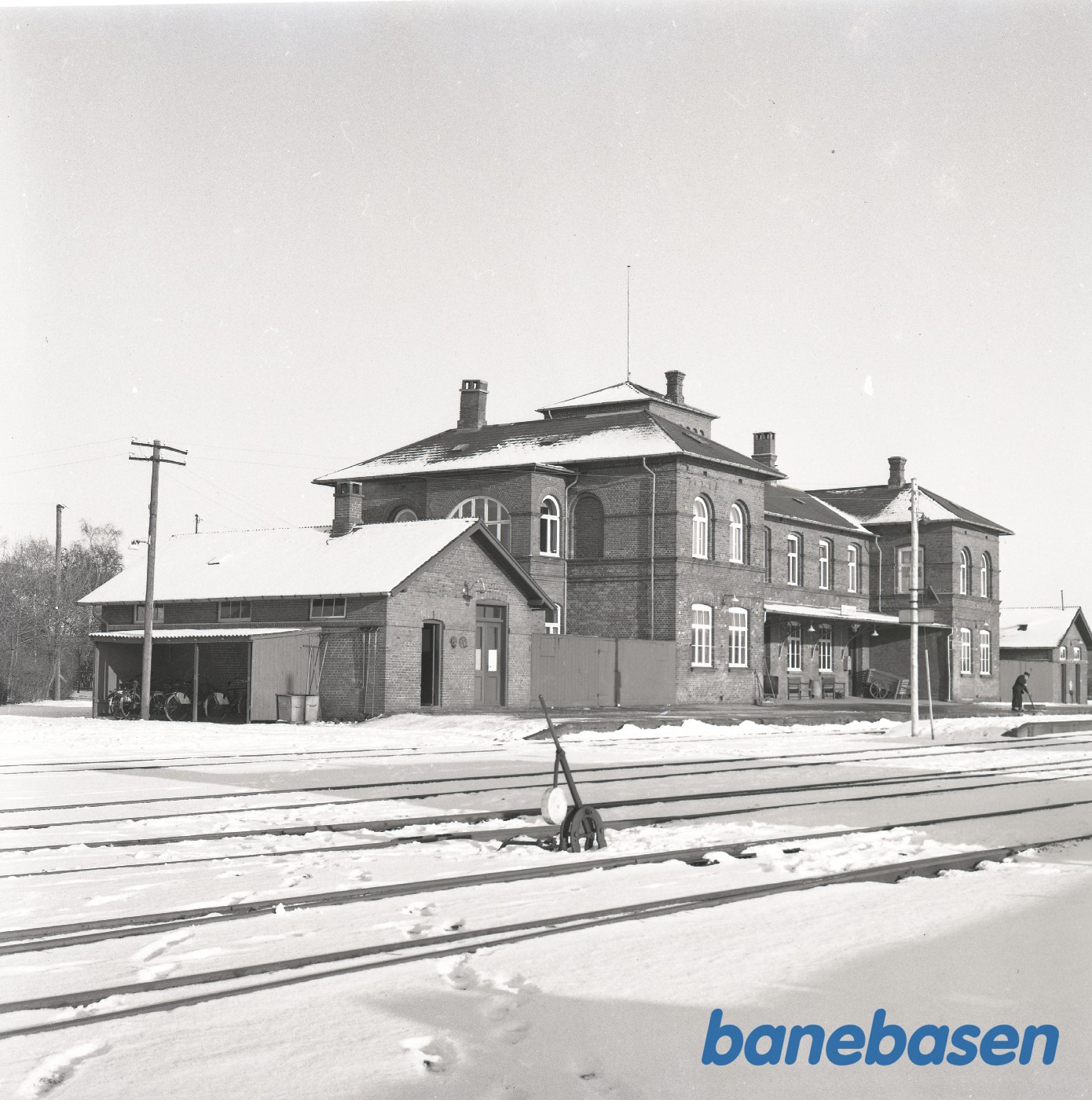 Bogense station i sne Bogense station i sne