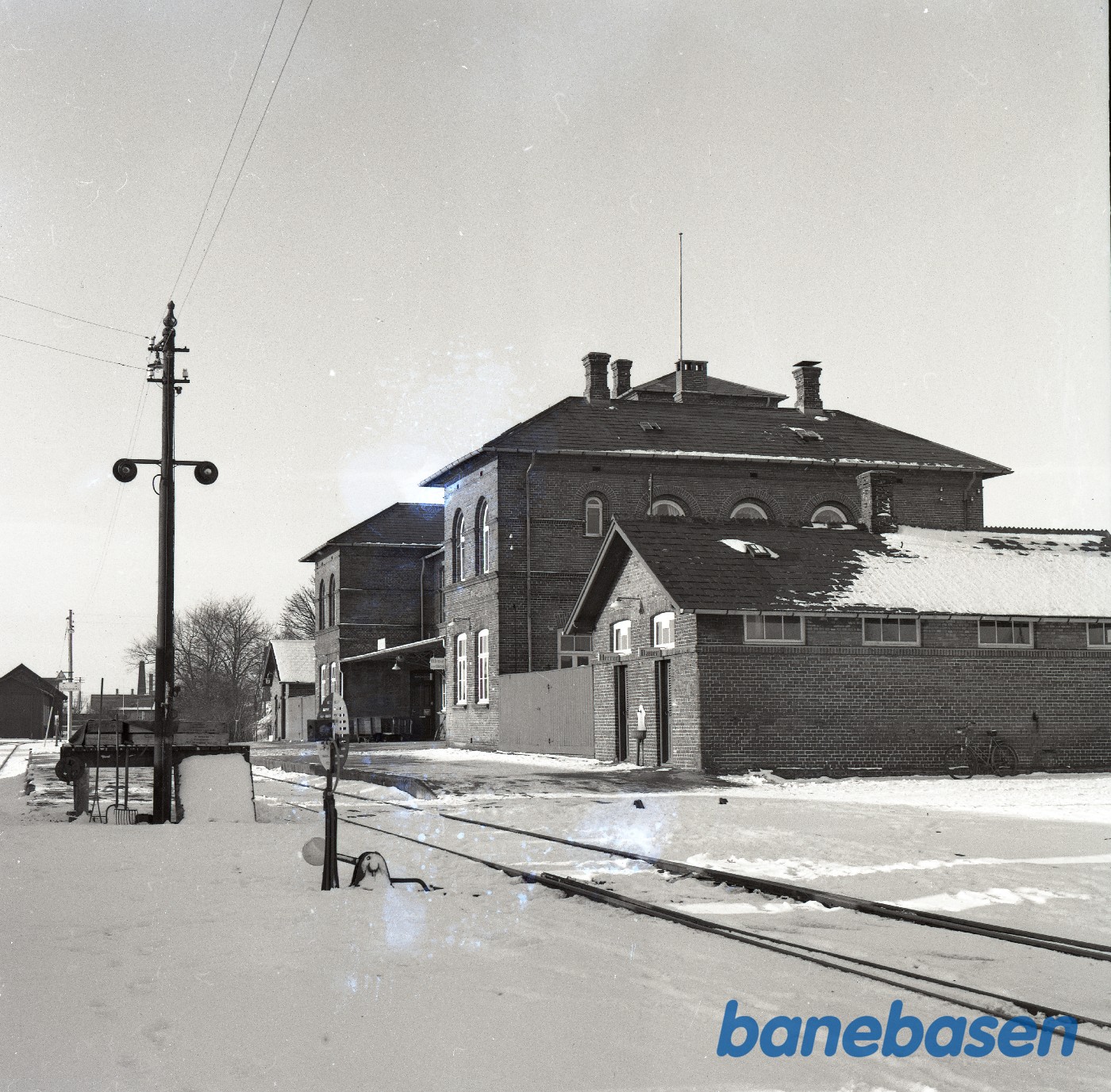 Bogense station i sne Bogense station i sne