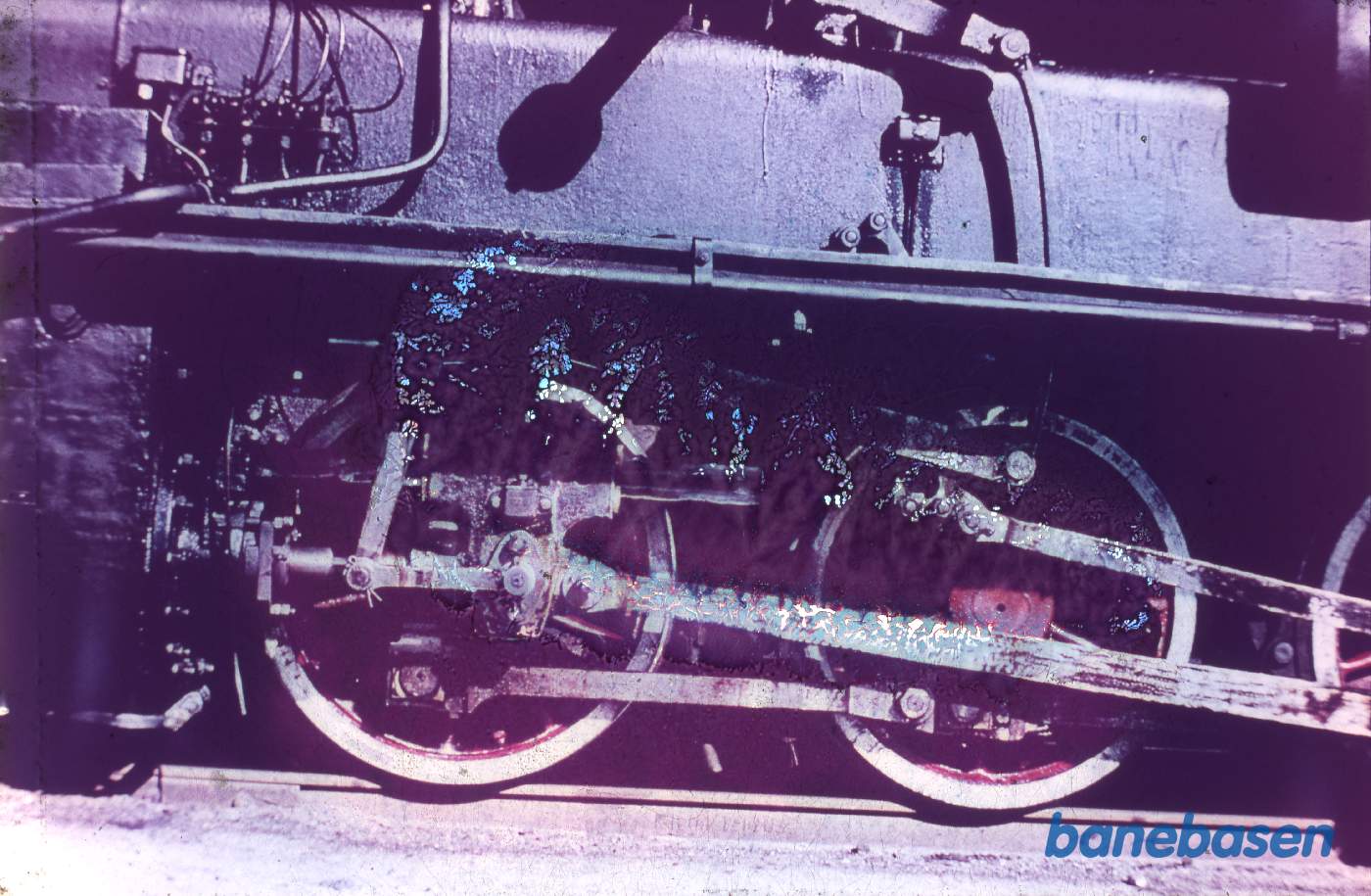 Damplokomotiv ved remisen