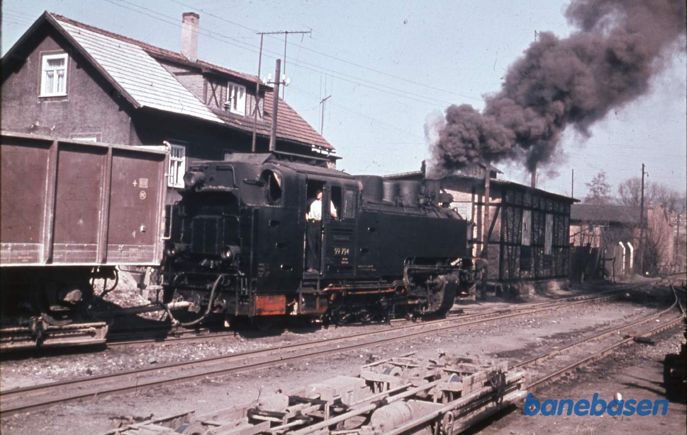 Godstog med overførselsvogne