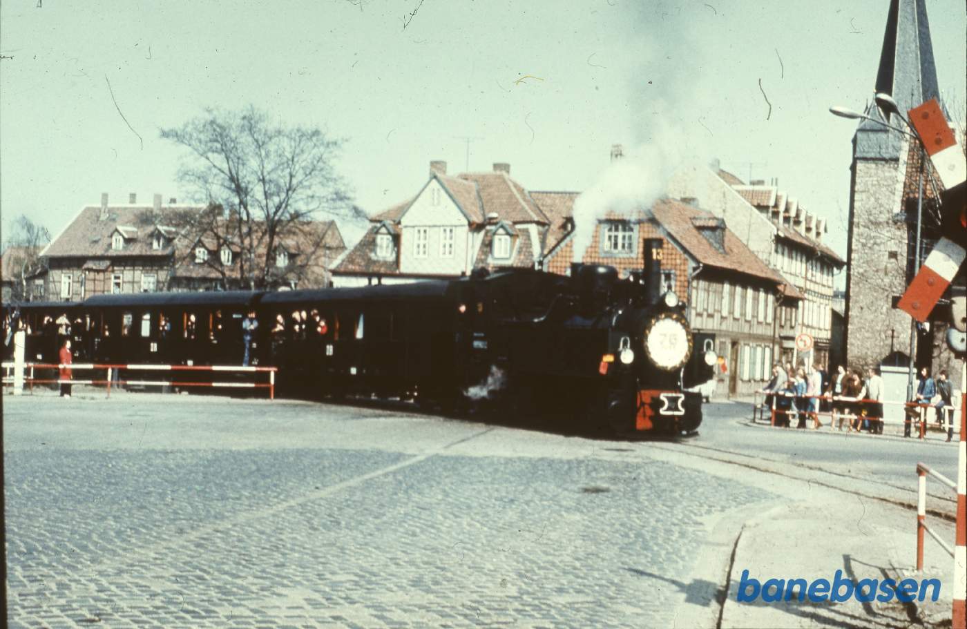 Damptoget i det store kryds lige efter Westerntor