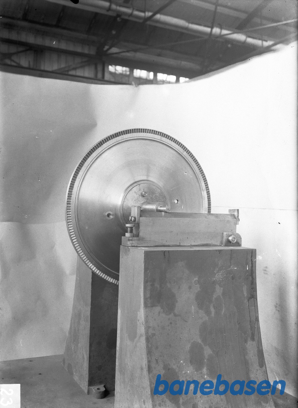 Turbinehjul opstillet for afballancering Turbinehjul opstillet for afballancering