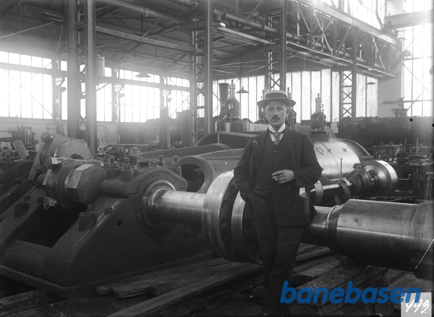 Værkfører E. Jensen i Maskinværkstedet Værkfører E. Jensen i Maskinværkstedet