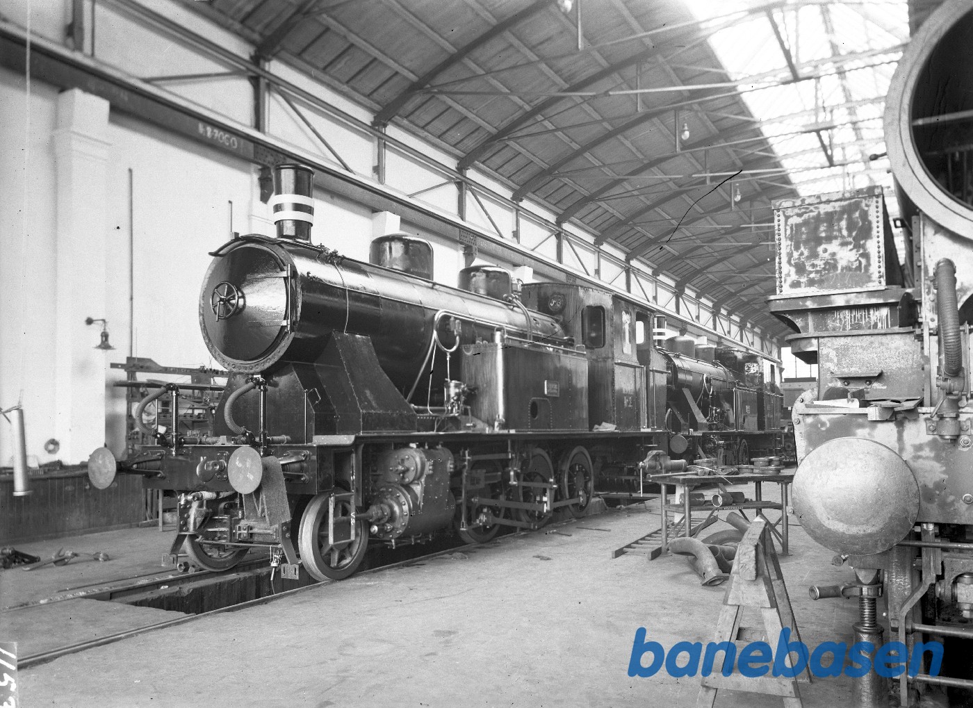 Damplokomotiv til MFVJ. Nr 2 står forrest Damplokomotiv til MFVJ. Nr 2 står forrest