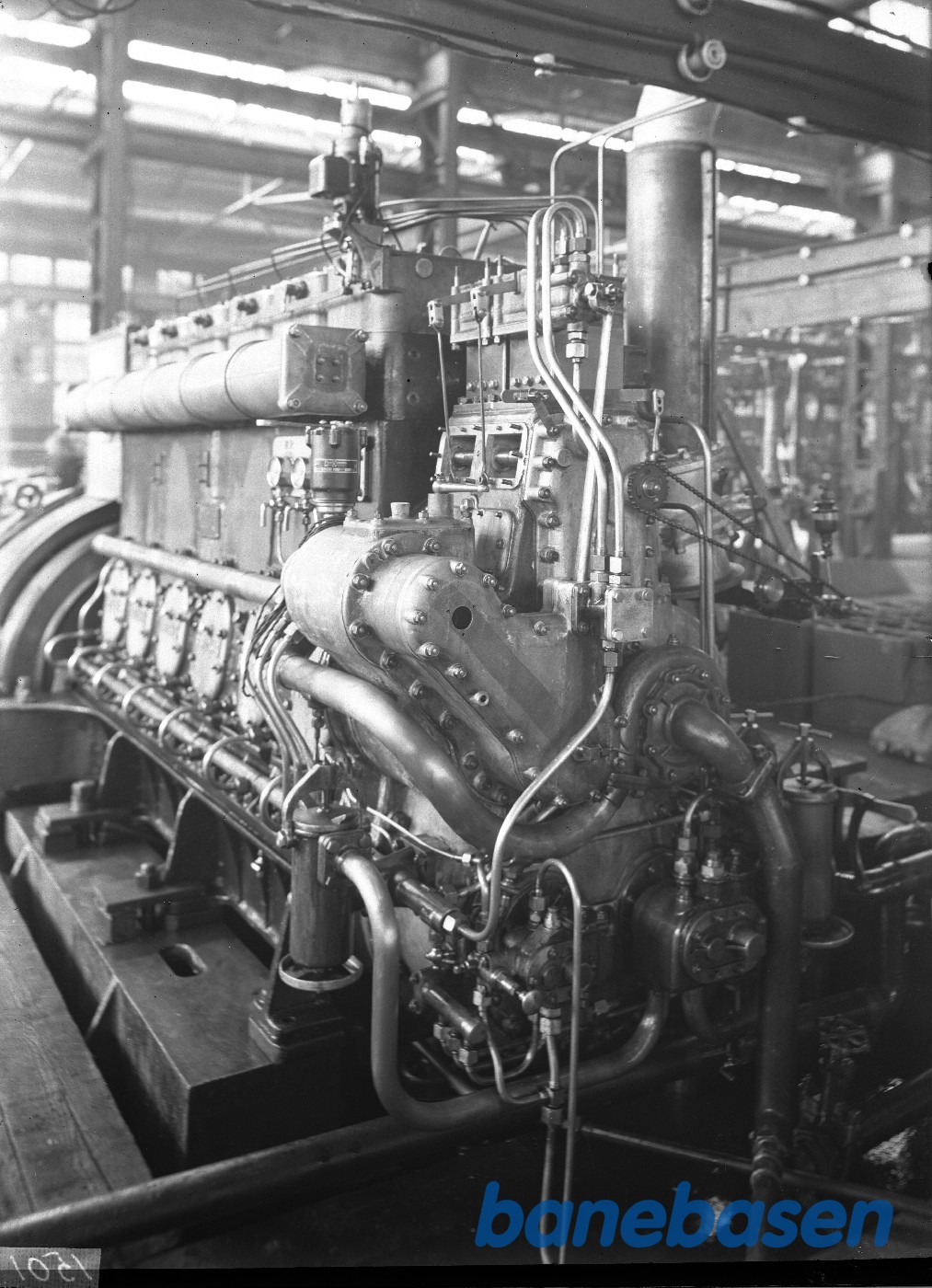 Motoren til MV 115 på prøvestanden Motoren til MV 115 på prøvestanden