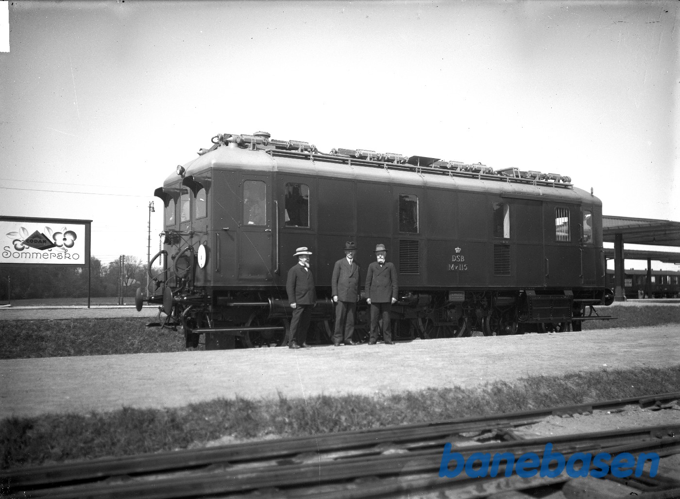 Prøvetog. Horsens station. Med gæster Prøvetog. Horsens station. Med gæster