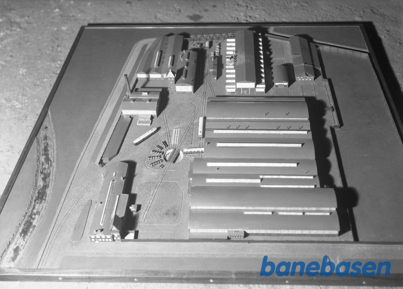 Model af Frichs fabrikken fra Øst Model af Frichs fabrikken fra Øst