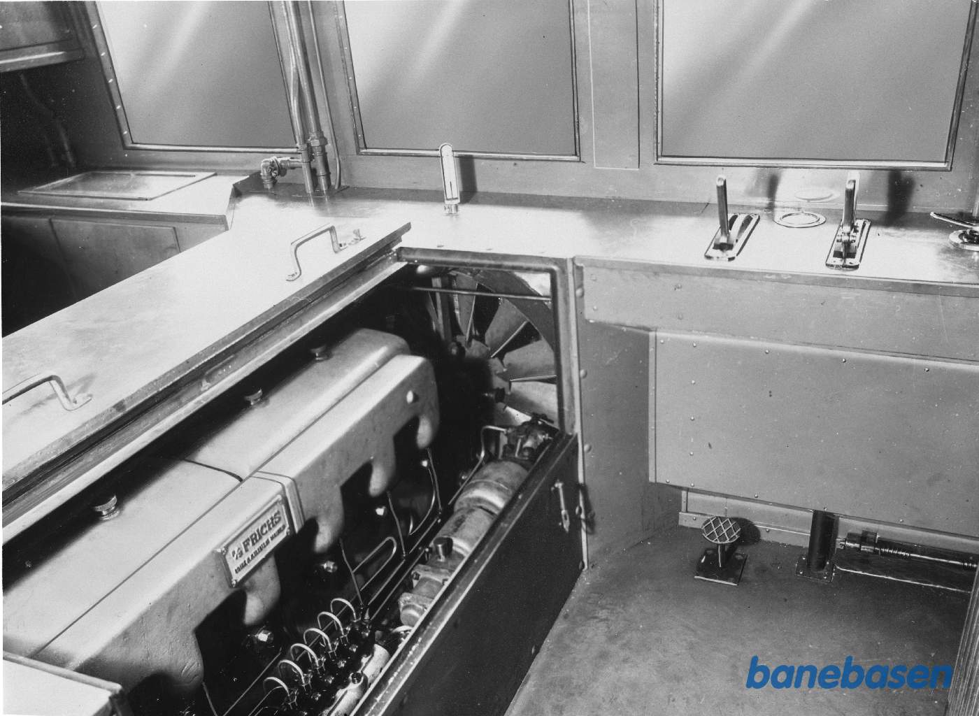 Interiør fra førerplads Interiør fra førerplads