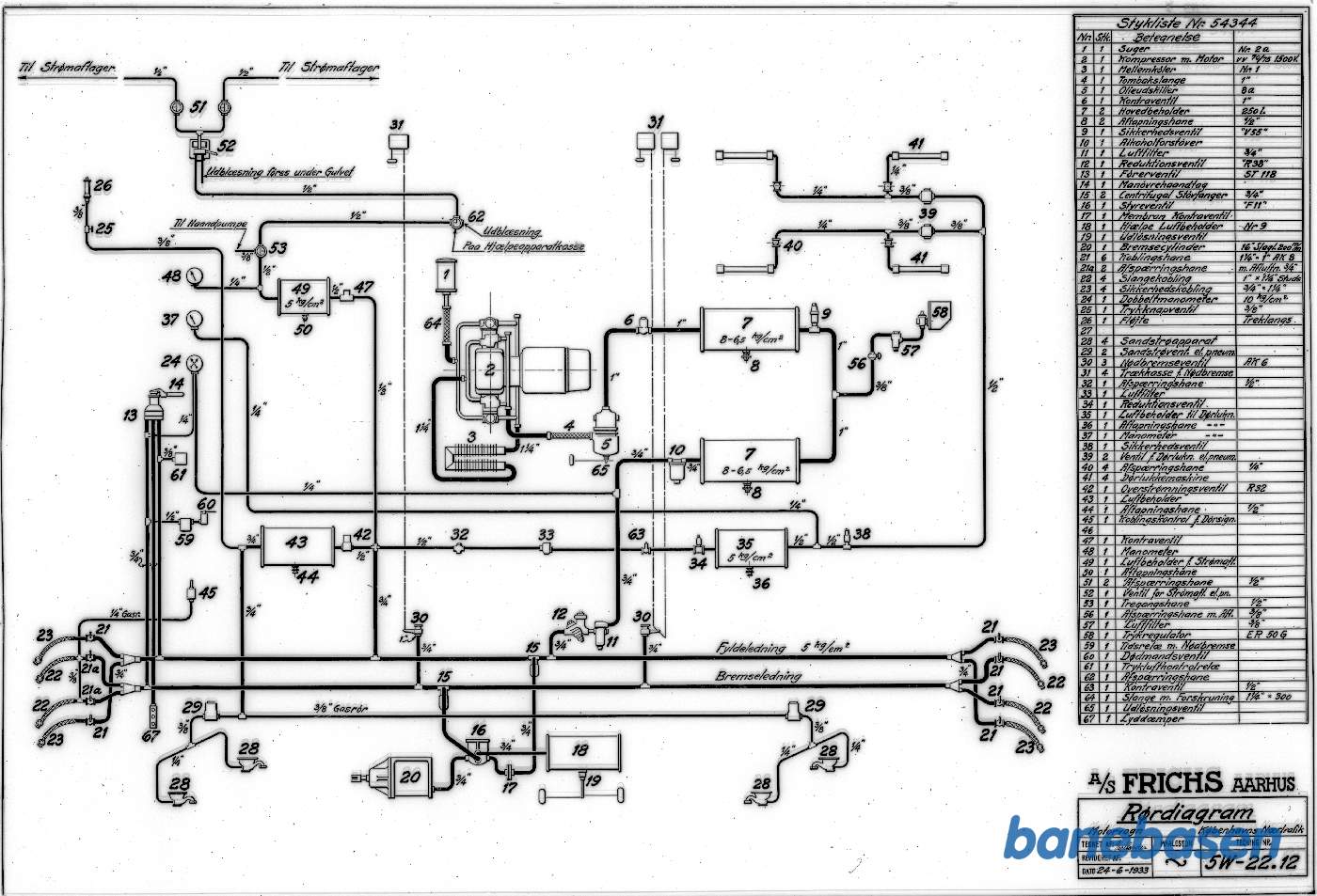 Rørdiagram af 5W22.22 (Ltr MM) Rørdiagram af 5W22.22 (Ltr MM)