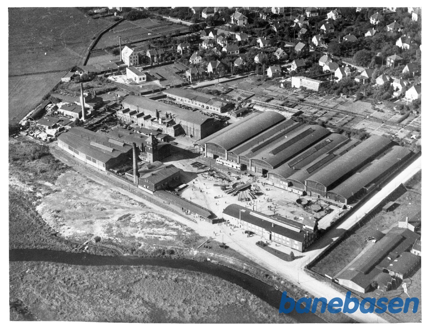Luftfoto over fabrik Luftfoto over fabrik