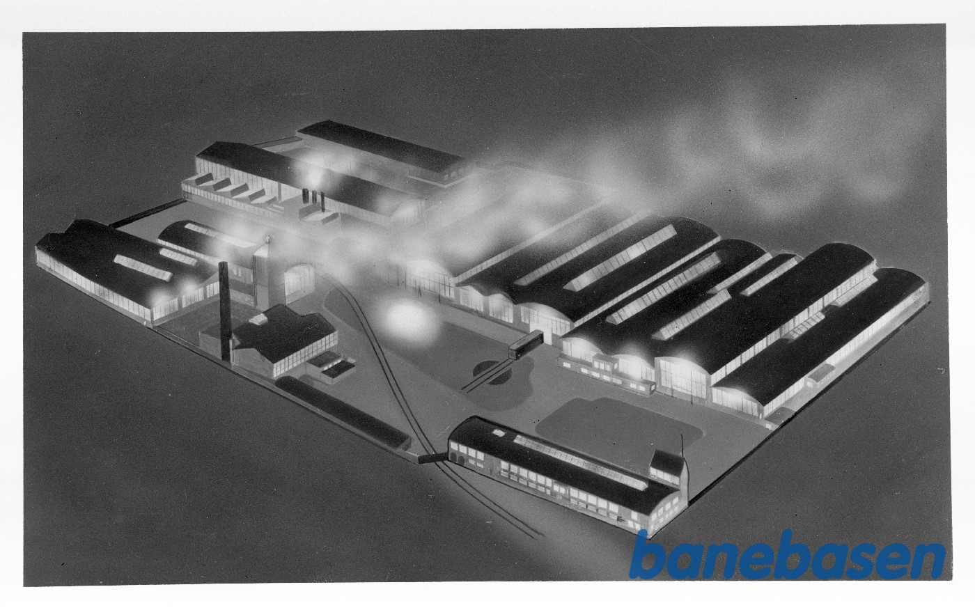 Natbillede over fabrik Natbillede over fabrik