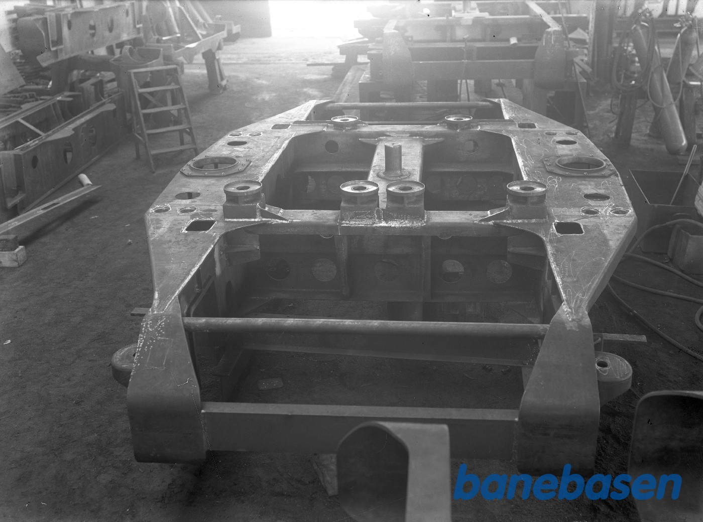 Motorbogie set fra enden Motorbogie set fra enden