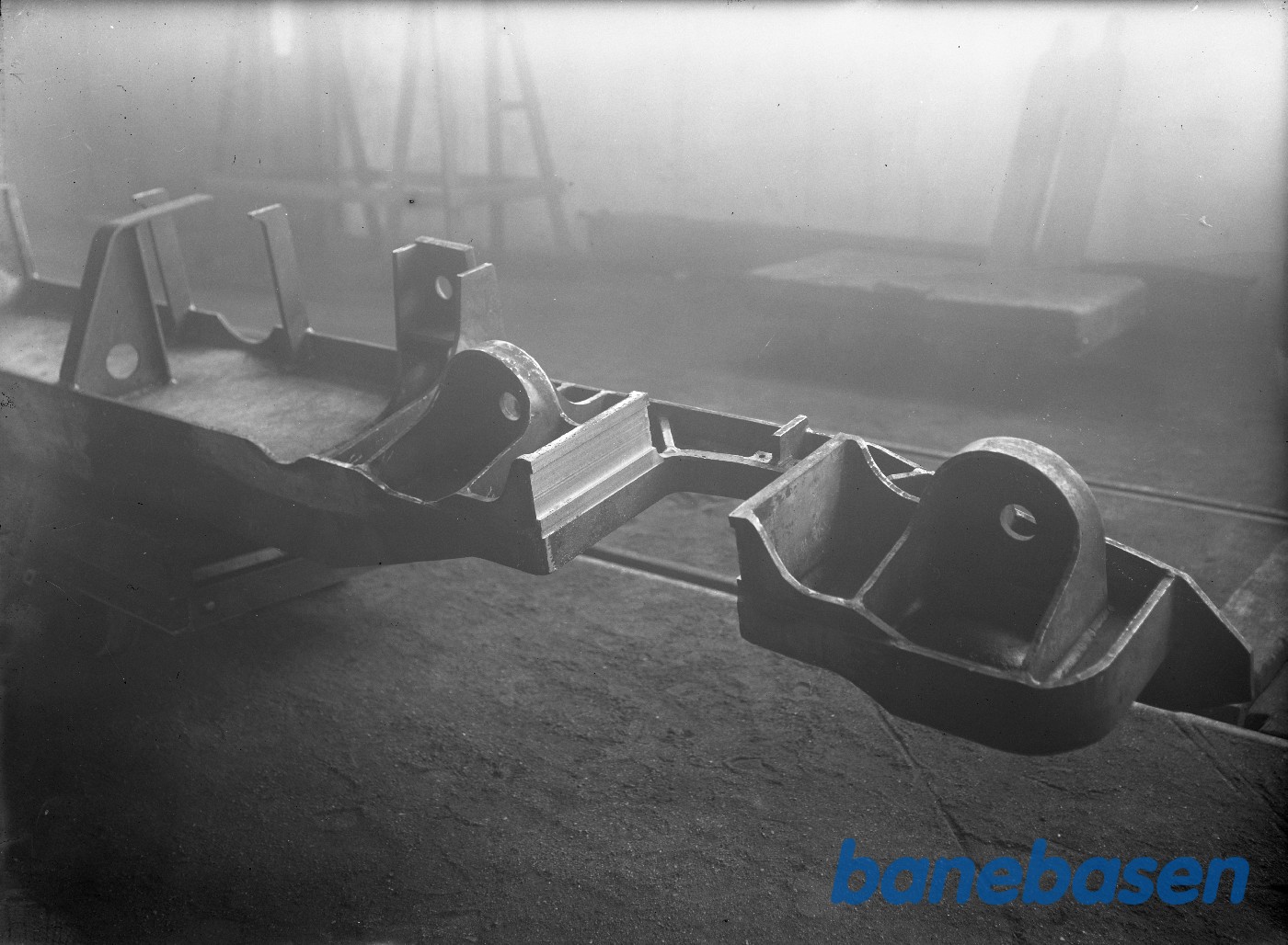 Detail af rammeplade og akselport Detail af rammeplade og akselport